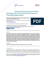 Changes in Femoral Stem Geometry Reduce Intraoperative Femoral Fracture Rates in Total Hip Replacement