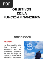 Objetivos de La Función Financiera