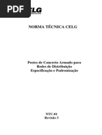 NTC 01 - Postes de Concreto Armado para Redes de Distribuição Especificação e Padronização