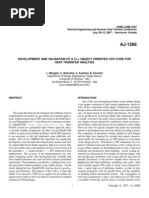 Development and Validation of A C++ Object Oriented CFD Code For Heat Transfer Analysis