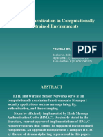 Message Authentication in Computationally Constrained Environment