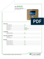 Comelit 6101G Data Sheet