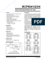 600 Na, Rail-to-Rail Input/Output Op Amps: Features Description