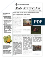 The Clean Air Bylaw: What Does The Bylaw Say About Open Burning