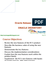 Oracle Release 11i Training Oracle Inventory