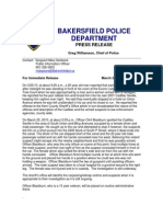 Bakersfield Police Department: Press Release