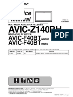 Pioneer Avic-F40bt Avic-Z140bh SM