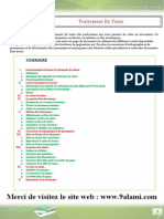 Traitement de Texte Cours Dinformatique Tronc Commun PDF