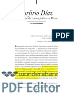 Porfirio Díaz y La Creación Del Sistema Político en México