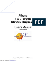 Athena 1 To 7 Targets CD/DVD Duplicator: User's Manual