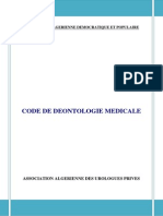 Code de Deontologie Medicale