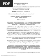 Bearden Patent, Method System and Apparatus For Conditioning em Potentials Fields