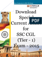 Special Current Affairs For SSC CGL Tier 1 Exam 2015