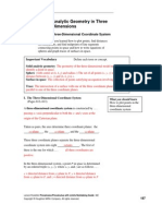 Analytic Geometry in Three Dimensions: Section 11.1 The Three-Dimensional Coordinate System