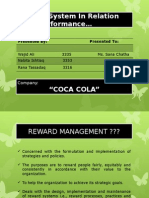 Slides of Coca-Cola's Reward System in Relation To Performance