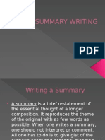 Summary Writing 5s