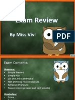 Exam Review: by Miss Vivi