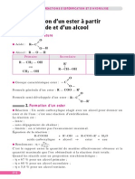 Les Reactions D - Esterification Et D'hydrolyse PDF