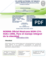 NOM 174 para El Manejo Integral de La Obesidada