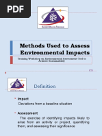 ENVIRONMENTAL IMPACT ASSESSMENT (MSM3208) LECTURE NOTES 3-Methods Used To Assess Environmental Impacts