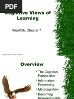 Cognitive Views of Learning: Woolfolk, Chapter 7