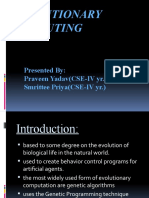 Evolutionary Computing: Presented By: Praveen Yadav (CSE-IV Yr.) Smrittee Priya (CSE-IV Yr.)