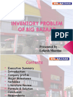 Inventory Problem of Big Bazaar