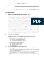 Legal Memorandum Initial Public Offering