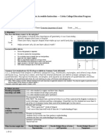 Lesson Planning Form For Accessible Instruction - Calvin College Education Program