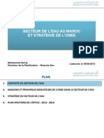 Secteur de L'eau Au Maroc Et Strategie de L'onee