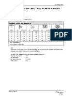 Four Core Cu PVC Neutral Screen Cables: Product Sheet No. 080-04 B