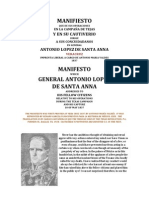 Antonio Lopez de Santa Anna's Manifesto 1837