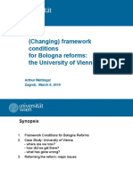 Arthur Mettinger, University of Vienna, Austria " (Changing) Framework Conditions For Bologna Reforms: The University of Vienna Case"