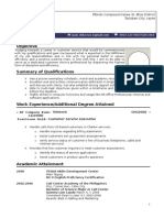 Resume Example Format