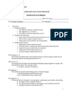 Lesson Plan Format: George Mason University Graduate School of Education