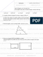 Similarity Worksheet, Geometry Revision From GCSE Maths Tutor