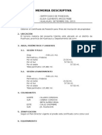 MEMORIA DESCRIPTIVA-certificado de Posesion