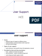 HCI - (9) User Support