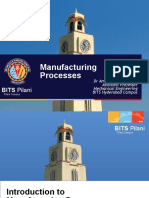 Manufacturing Process - Introduction To The Course