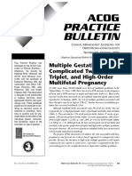 ACOG SMFM Joint Practice Bulletin Multiple Gestation 2004