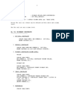 Constraints Primary Constraints: Primary, Unique, Check, References) Secondary Constraints: Not Null, Default)