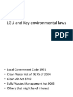 LGU and Key Environmental Laws