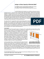 Influence of Openings On Shear Capacity of Wooden Walls - Bruno Dujic