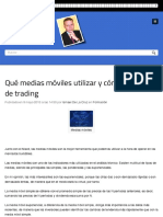 Qué Medias Móviles Utilizar y Cómo, Técnicas de Trading - Ismael de La Cruz