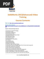 Solidworks-2013 (Advanced) - Video Training Course Contents: Web Link Sample Videos Playlist