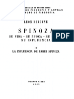 Dujovne, Leon - Spinoza. Su Vida, Su Ã©poca, Su Obra, Su Influencia IV. La Influencia de Baruj Spinoza 1945