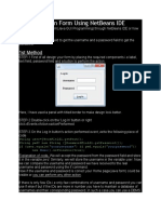 Create A Login Form Using NetBeans IDE