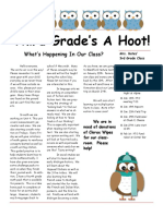 Third Grade's A Hoot!: What's Happening in Our Class?