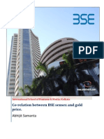 Co-Relation Between Sensex and Gold Price