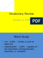 Vocabulary Review 1-12-16